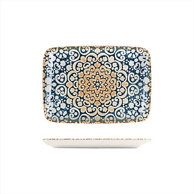 Alhambra 9" x 6" Rectangular Decorated Porcelain Plate (Set of 2)
