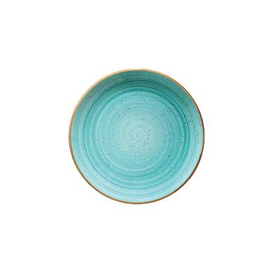 Aqua dia.10.5" Round Blue Porcelain Plate (Set of 4)