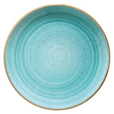 Aqua dia.10.5" Round Blue Porcelain Plate (Set of 4)
