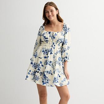 Juniors' Liberty Love Tiered Skater Dress - Size Medium