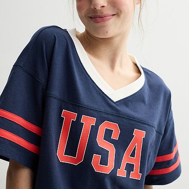 Girls 6-20 SO® Short Sleeve Jersey T-shirt in Regular & Plus Size