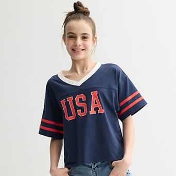 Girls 6-20 SO® Short Sleeve Jersey T-shirt in Regular & Plus Size