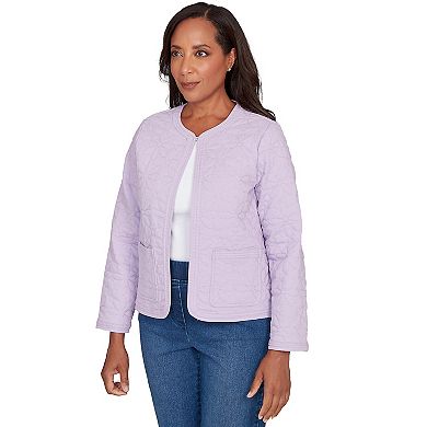 Women's Alfred Dunner Floral Quilted Patchwork Jacket