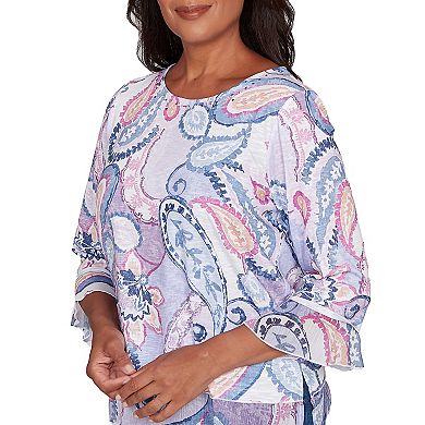 Women's Alfred Dunner Paisley Print Layered Top