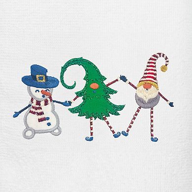 Linum Home Textiles 2-pc. Christmas Frolic Embroidered Luxury Turkish Cotton Hand Towel Set