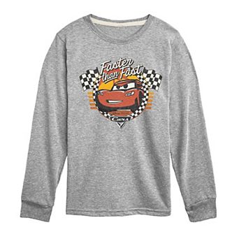 Boys 8-20 Disney / Pixar's Cars Faster Than Fast Distressed Long Sleeve Graphic Tee