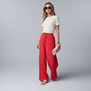 Women's Simply Vera Vera Wang Elastic Waist Wide Leg Pants