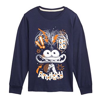Boys 8-20 Disney / Pixar's Inside Out 2 Anxiety Portrait Doodle Long Sleeve Graphic Tee