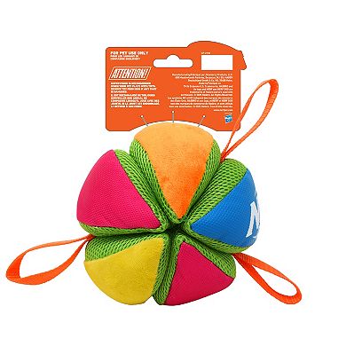 Nerf Plush Squeak & Crunch Wedge Ball Pet Toy