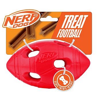 Nerf 6-Inch TPR Bash Treat Football Chew Toy