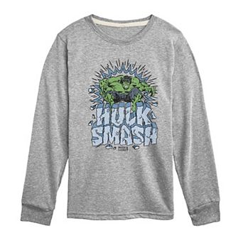 Boys 8-20 Marvel Hulk Smash Distressed Long Sleeve Graphic Tee