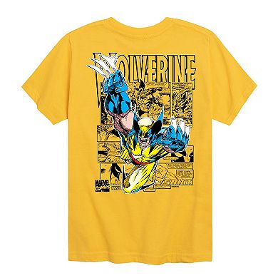 Boys 8-20 Wolverine Comic Panels Graphic Tee