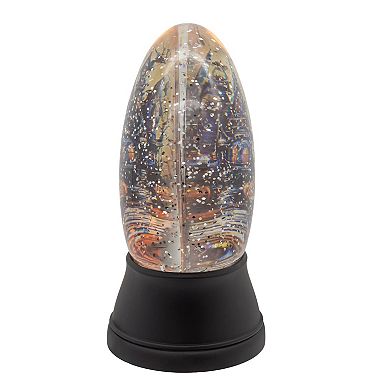 Kurt Adler 6.5-Inch Battery-Operated USB Halloween LED Village Scene Water Lantern