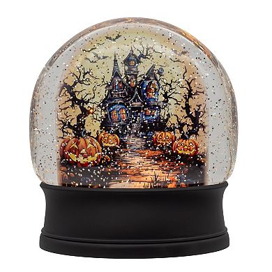 Kurt Adler 6.5-Inch Battery-Operated USB Halloween LED Village Scene Water Lantern