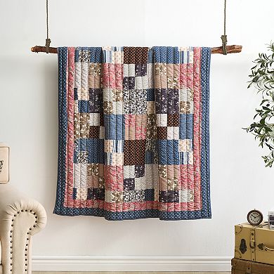 Greenland Home Fashions Shiloh Patchwork Throw Blanket