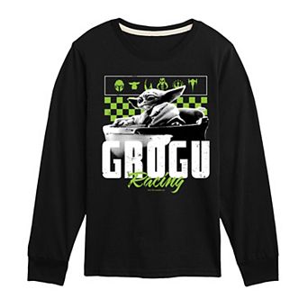 Boys 8-20 Star Wars The Mandalorian Grogu Racing Long Sleeve Graphic Tee