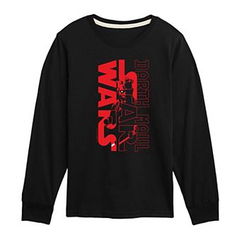 Boys 8-20 Star Wars Darth Maul Logo Long Sleeve Graphic Tee