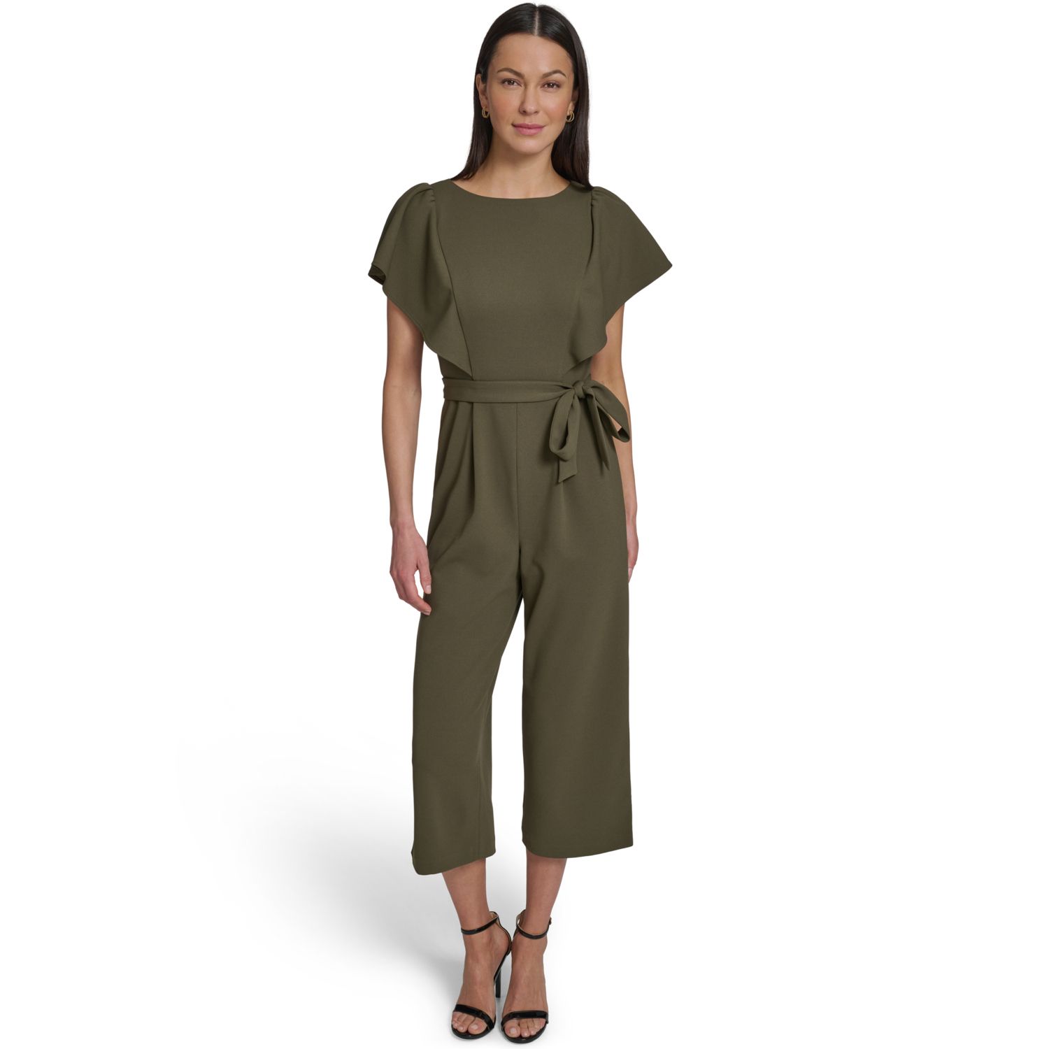 Женские комбинезоны Andrew Marc Flutter Sleeve Jumpsuit