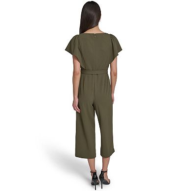 Women's Andrew Marc Flutter Sleeve Jumpsuit