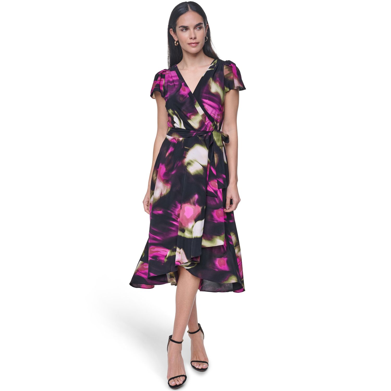 Женские платья Andrew Marc Surplice Fit & Flare Dress
