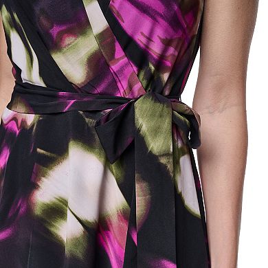 Women's Andrew Marc Surplice Fit & Flare Dress