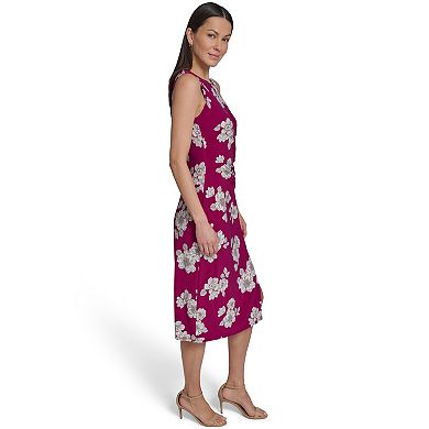 Women's Andrew Marc Side Knot Jersey Midi Dress