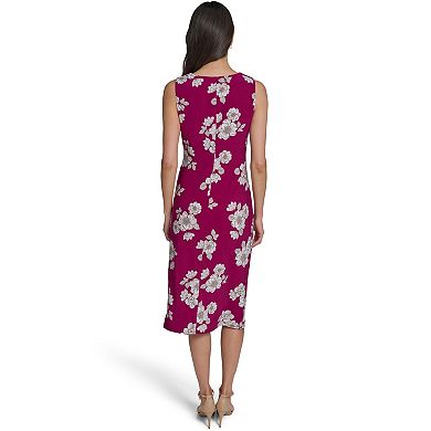 Women's Andrew Marc Side Knot Jersey Midi Dress