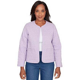 Petite Alfred Dunner Floral Quilted Patchwork Jacket