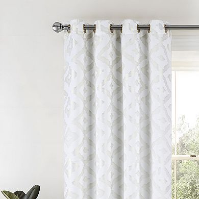 Heathrow Halo Foil Blackout Luxurious Decorative Grommet Curtain Panel