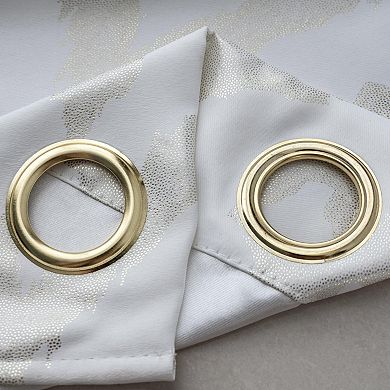 Heathrow Halo Foil Blackout Luxurious Decorative Grommet Curtain Panel