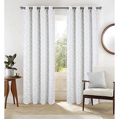 Heathrow Halo Foil Blackout Luxurious Decorative Grommet Curtain Panel
