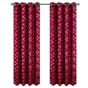 Heathrow Halo Foil Blackout Luxurious Decorative Grommet Curtain Panel