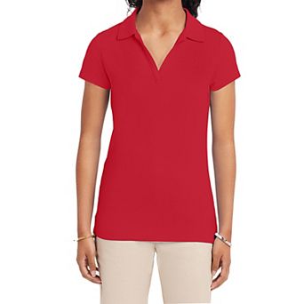 Girls 4-16 IZOD Short Sleeve Performance Mesh Johnny Collar Polo