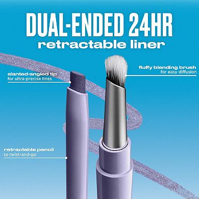 24/7 Liquid Stick Retractable Waterproof Eyeliner + Brush