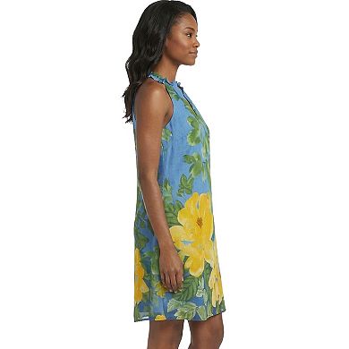 Women's London Times Halter Neck Cutout A-Line Dress