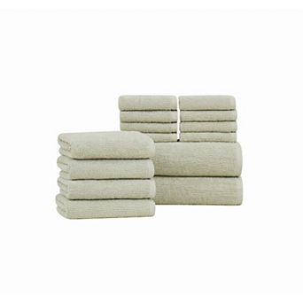 Brooklyn Loom Cotton Ribbed 14 pc Towel Set
