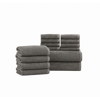 Brooklyn Loom Cotton Ribbed 14 pc Towel Set