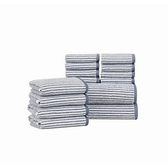 Brooklyn Loom Striped 14 pc Towel Set