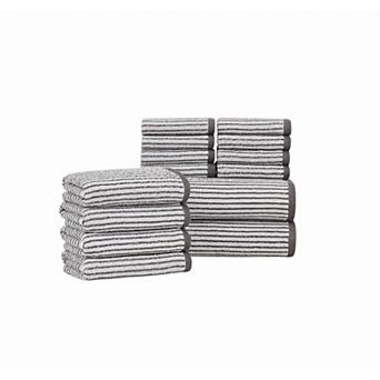 Brooklyn Loom Striped 14 pc Towel Set