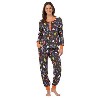 Women's Cuddl Duds® Long Sleeve Henley Pajama Top & Pajama Jogger Set