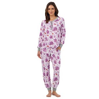 Women's Cuddl Duds® Long Sleeve Henley Pajama Top & Pajama Jogger Set