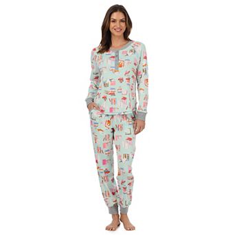 Petite Cuddl Duds® Long Sleeve Cozy Pajama Top & Pajama Joggers Set