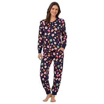Petite Cuddl Duds® Long Sleeve Cozy Pajama Top & Pajama Joggers Set