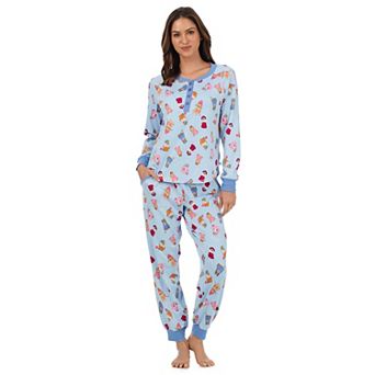 Women's Cuddl Duds® Long Sleeve Pajama Top & Pajama Jogger Set