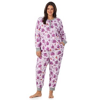 Plus Size Cuddl Duds® Autumn Long Sleeve Cozy Pajama Top & Pajama Joggers Set