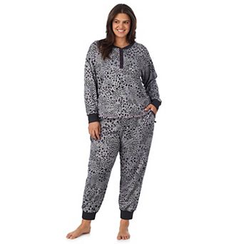 Plus Size Cuddl Duds® Long Sleeve Cozy Pajama Top & Pajama Joggers Set