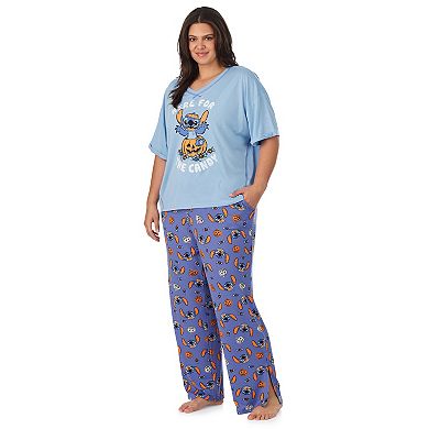 Plus Size Disney’s Lilo & Stitch 2-Piece Pajama Top & Pajama Bottoms Set