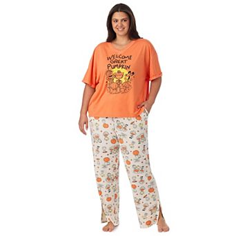 Plus Size Charlie Brown & The Great Pumpkin 2 pc Pajama Top & Pajama Bottoms Set