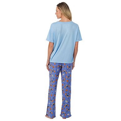 Women's Disney's Lilo & Stitch Candy Short Sleeve Pajama Top & Pajama Bottoms Set
