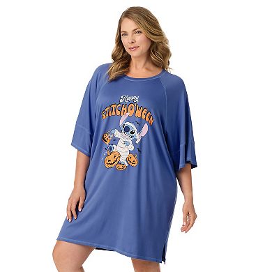 Plus Size Disney’s Lilo & Stitch Cozy Short Sleeve Sleepshirt